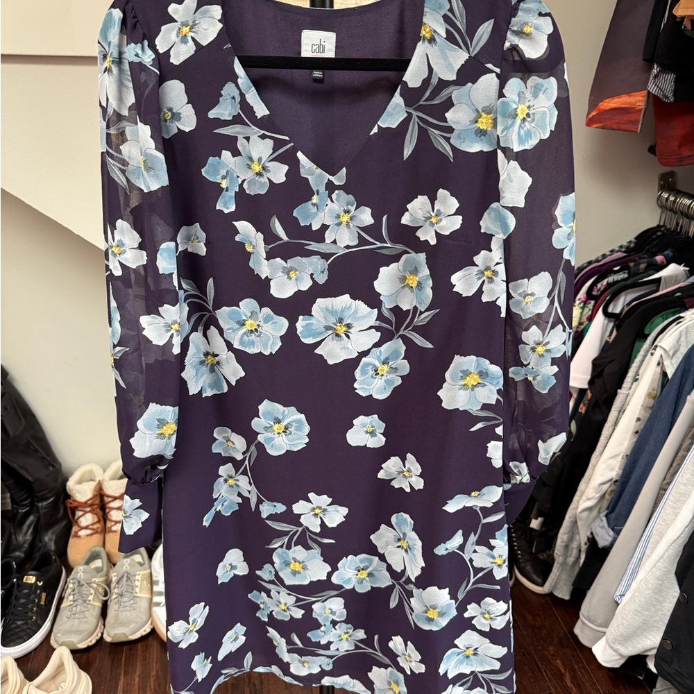 CAbi style #4018 Purple Long Sleeve Dress